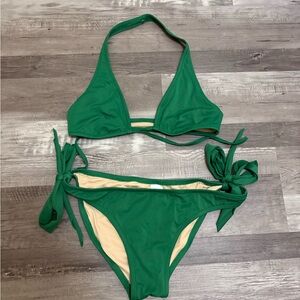 J. Crew Emerald Green Halter Bikini